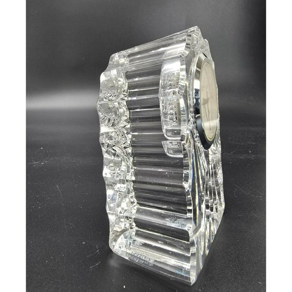 Waterford Crystal Mantle Clock With Roman Numerals Glass Vintage Style JJ3821 - Picture 3 of 16
